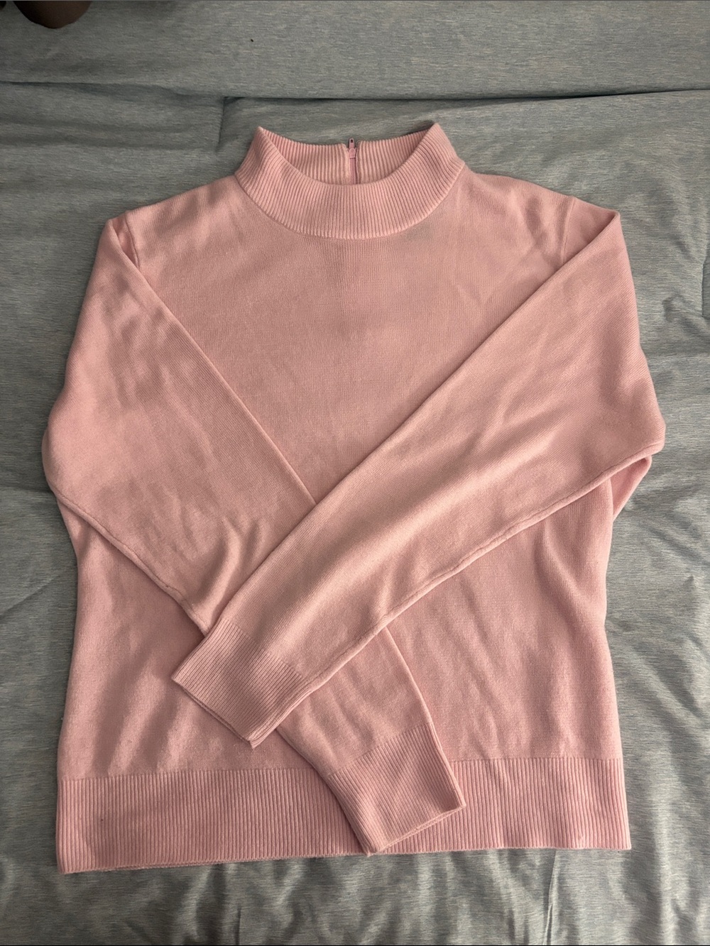 Women's Pink Mock Neck Sweater - Soft Knit
